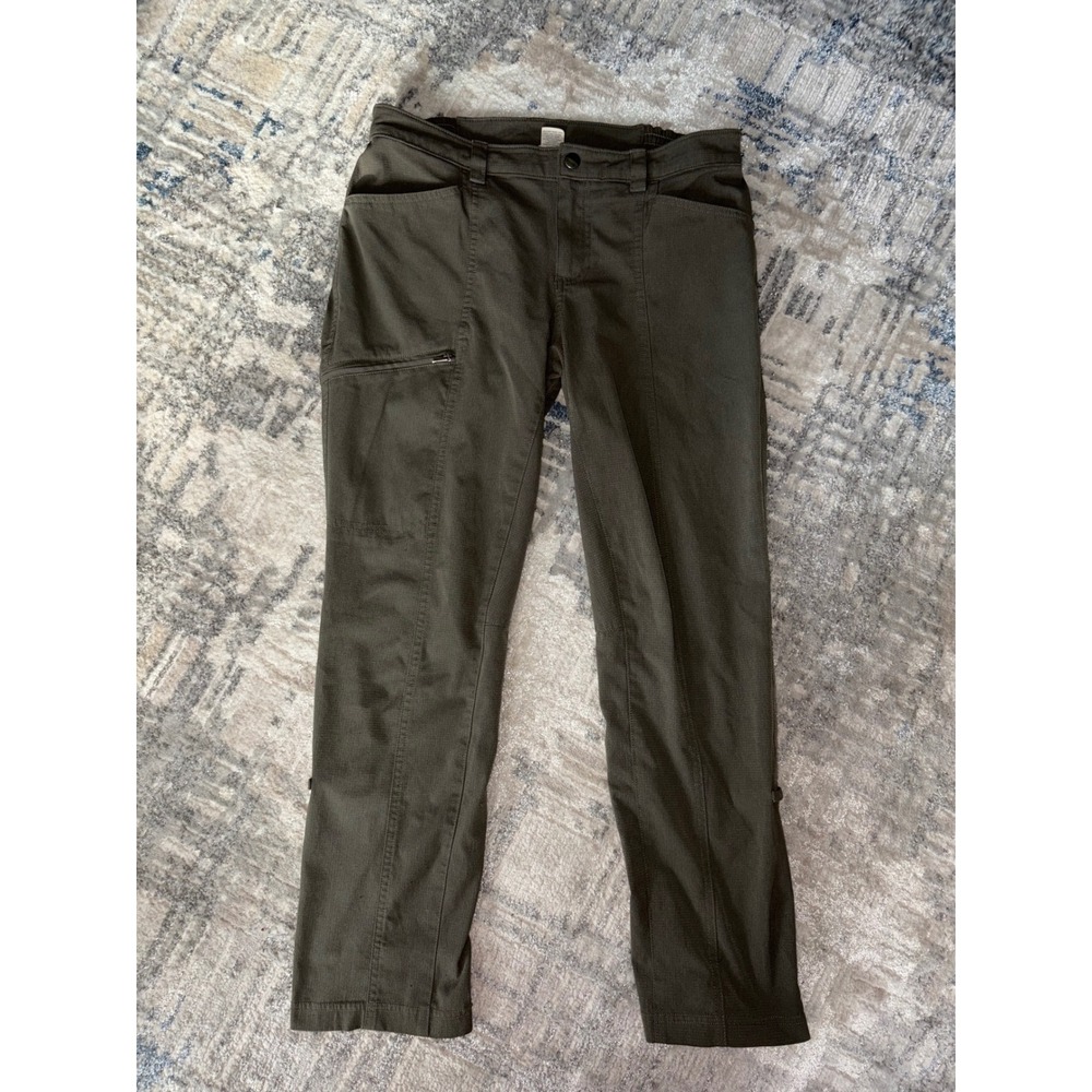 Duluth Trading Co Womens Olive Green Ripstop Cargo Pants Size 10 x 29 Stretch